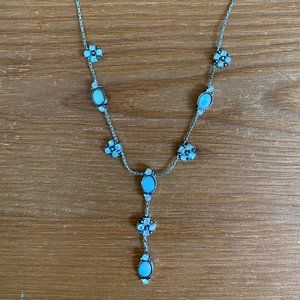 Vintage style rhinestone and gem necklace